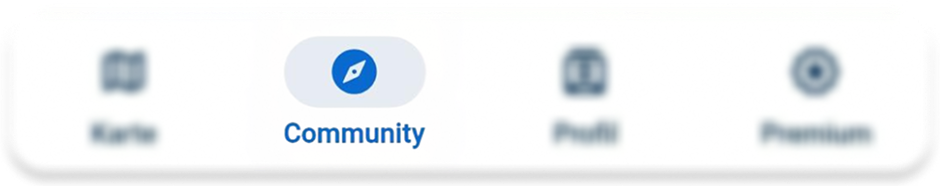 Community-Abschnitt in der App